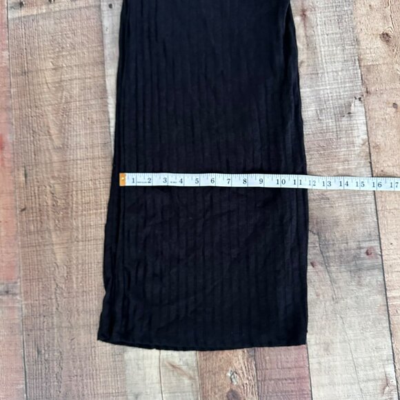 Stradivarius black striped bohemian wide leg pants women's medium - Picture 11 of 11